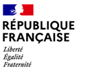 Logo représentant la République française avec les couleurs du drapeau français et les valeurs nationales.